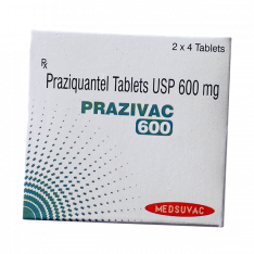 Празиквантел Бильтрицид (Prazivac \ Zerquan, аналог Дистоцид, Цистицид) табл. 600мг №8