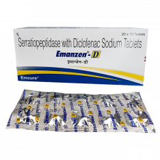 Серратиопептидаза 10мг + диклофенак 50мг (Серрата аналог +диклофенак) :: Emanzen табл. №10